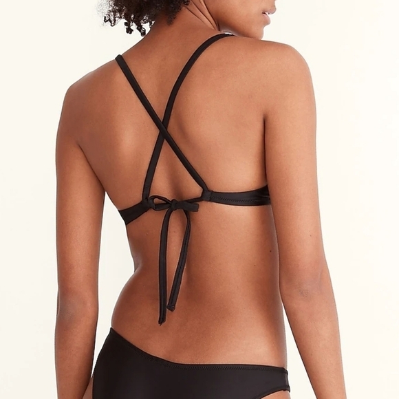 NWT MADEWELL SECOND WAVE BIKINI TOP IN BLACK - Picture 2 of 6
